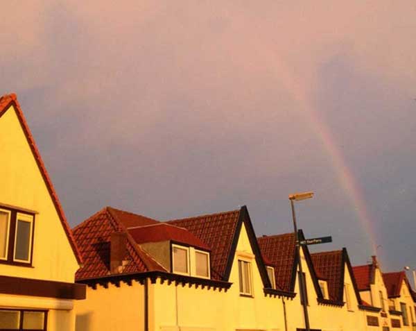 regenboog boven Hoek van Holland